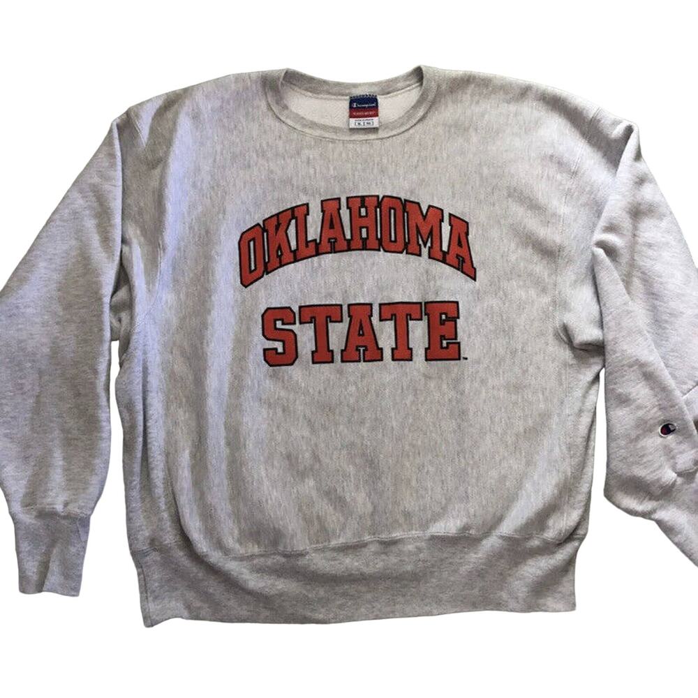 Champion Vintage Oklahoma State College Crew Neck Sweatshirt XL Reverse weave
